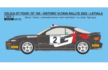 Decal – Toyota Celica ST 185 - Historic Vltava Rallye 2025 - Latvala 1/43